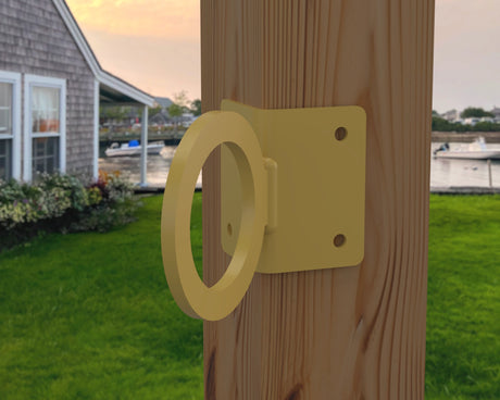 Nautical Rope Ring Corner Bracket, Light Strand Holder (3 sizes available) - Madison Iron and Wood