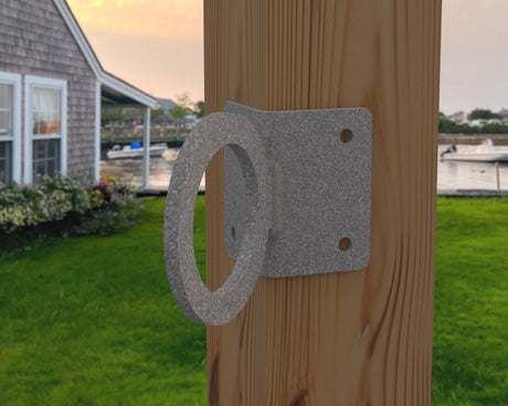 Nautical Rope Ring Corner Bracket, Light Strand Holder (3 sizes available) - Madison Iron and Wood