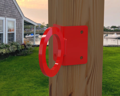 Nautical Rope Ring Corner Bracket, Light Strand Holder (3 sizes available) - Madison Iron and Wood
