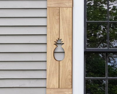Wooden Window Shutter - Pineapple Design