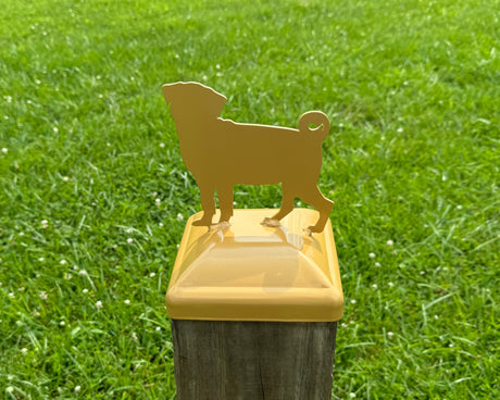 True Size 6x6 Post Cap with Dog or Cat Finial Choice - Madison Iron and Wood