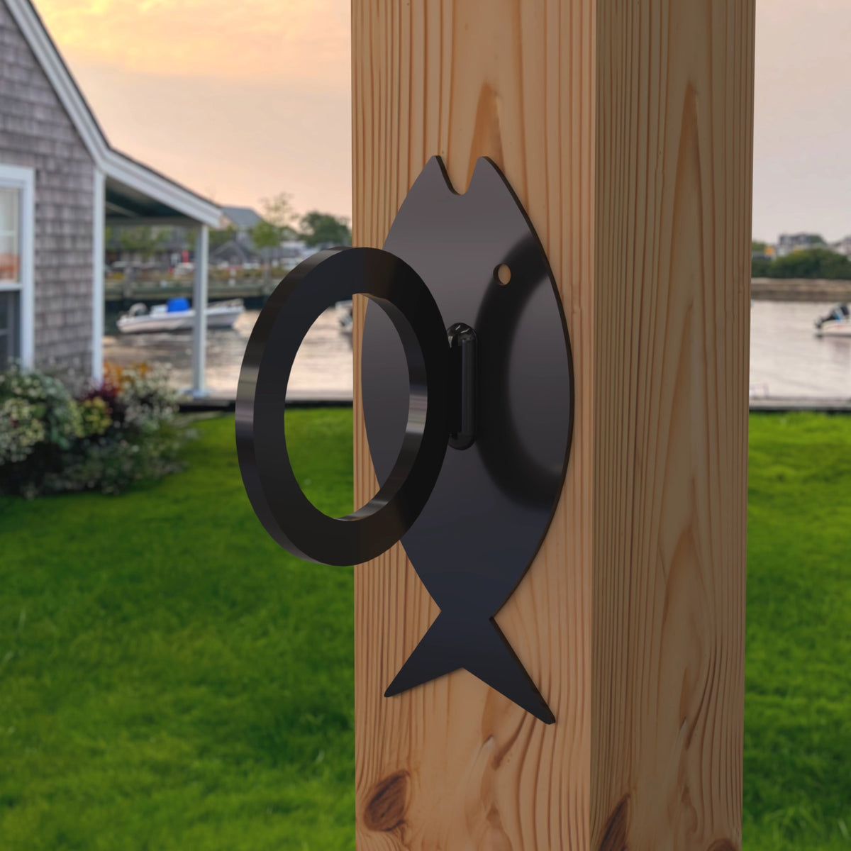 Fish Nautical Rope Fence Bracket - Madison Iron and Wood