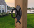 Fish Design Nautical Rope Fence Bracket - Madison Iron and Wood