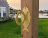 Fish Design Nautical Rope Fence Bracket - Madison Iron and Wood