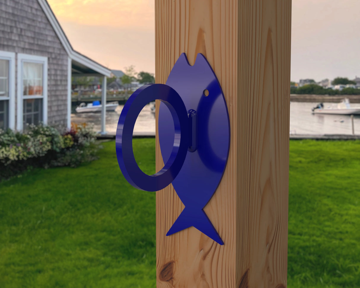 Fish Design Nautical Rope Fence Bracket - Madison Iron and Wood