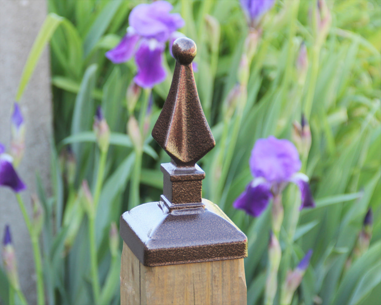 4x4 Quad Spear Post Cap (3.5 x 3.5 Post Size) - Madison Iron and Wood