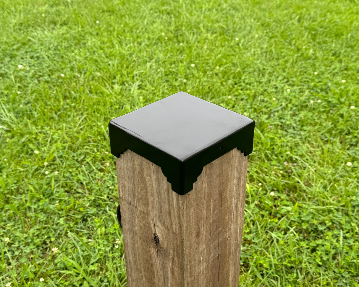 Custom Sized Steel Post Cap (7.5-12 Inch Variations) - Madison Iron and Wood