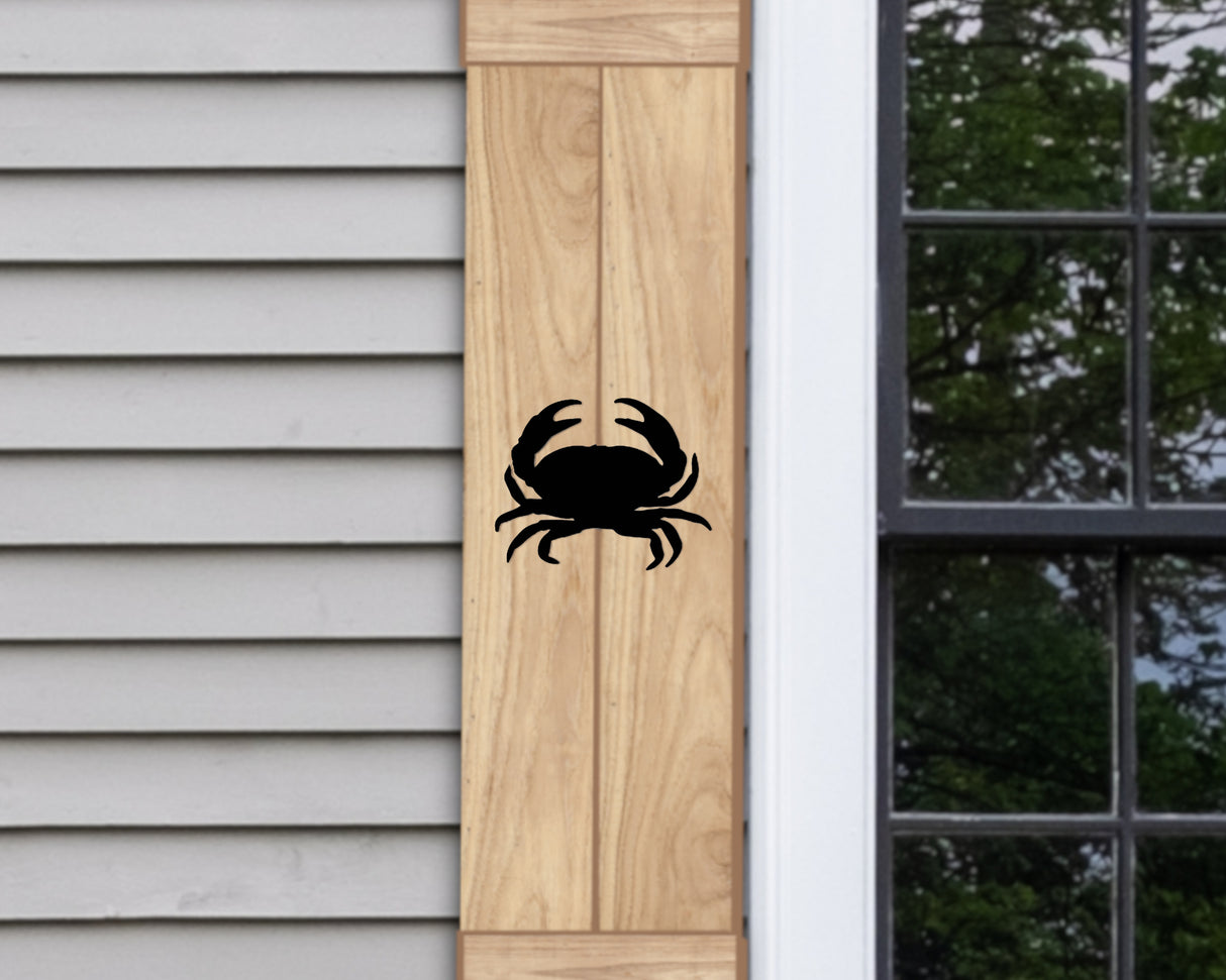 Wooden Window Shutter - Crab Design - Madison Iron and Wood