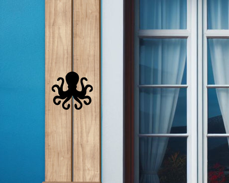 Wooden Window Shutter - Octopus Design - Madison Iron and Wood