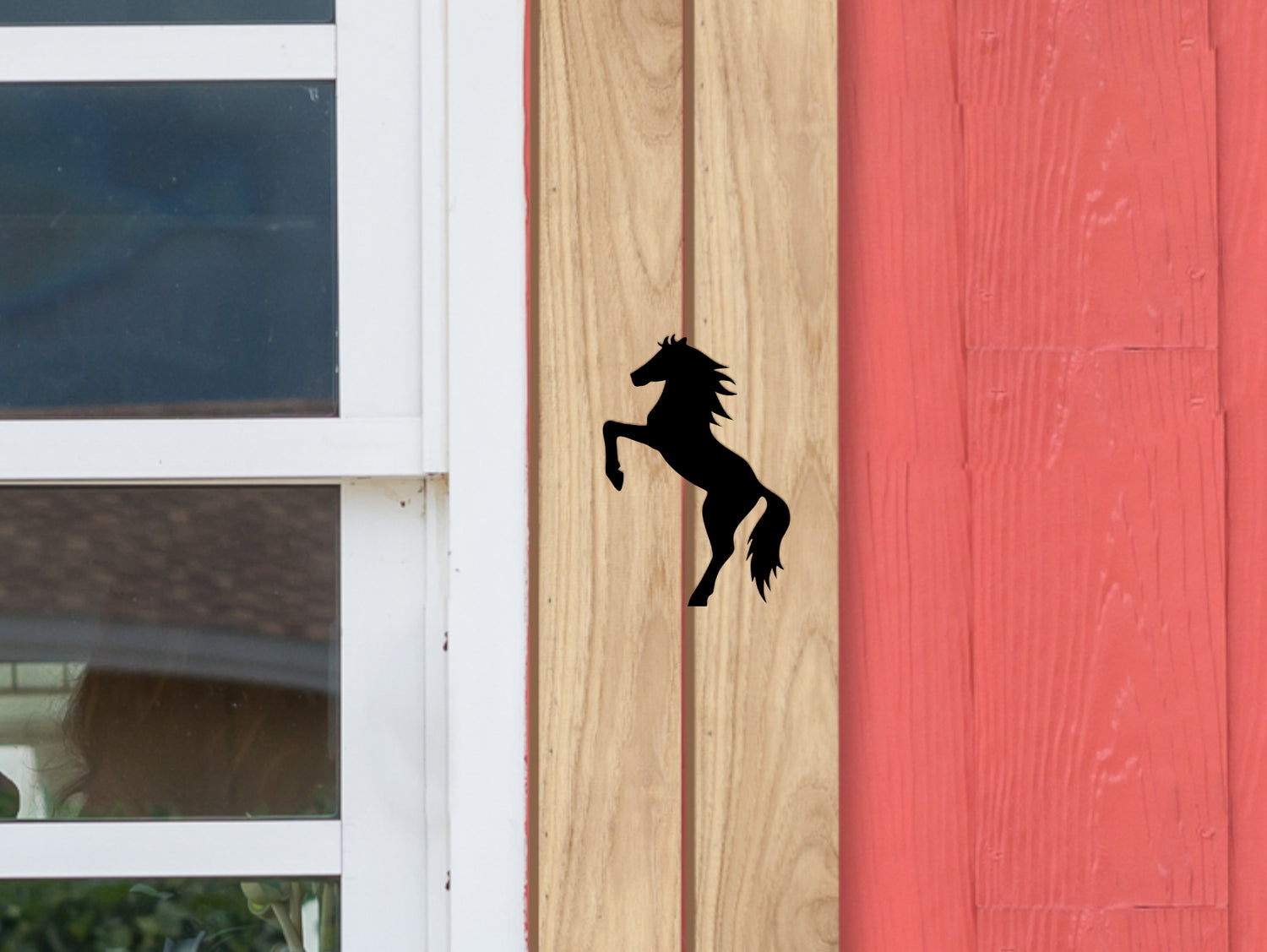 Wooden Window Shutter - Standing Horse Design - Madison Iron and Wood