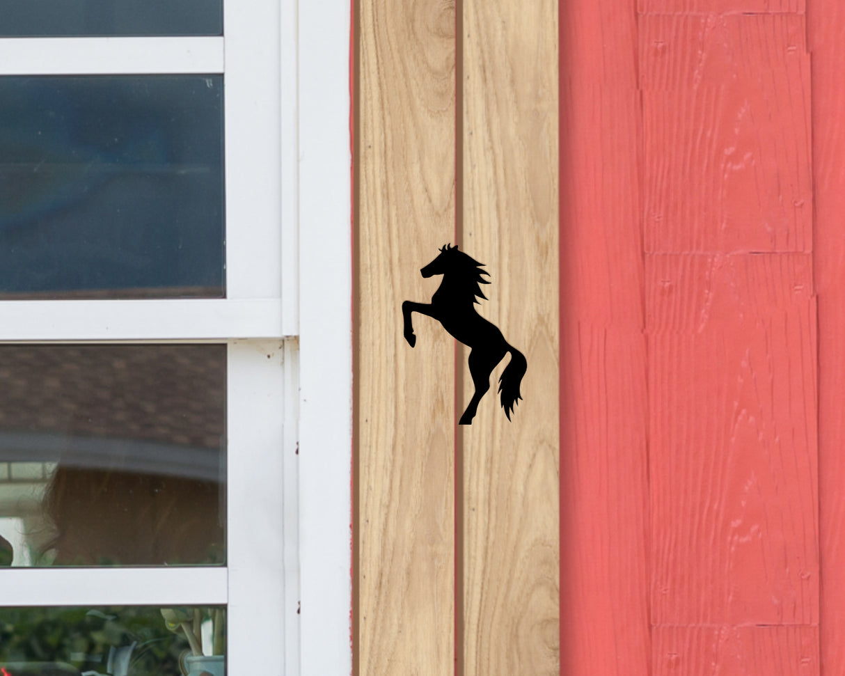 Wooden Window Shutter - Standing Horse Design