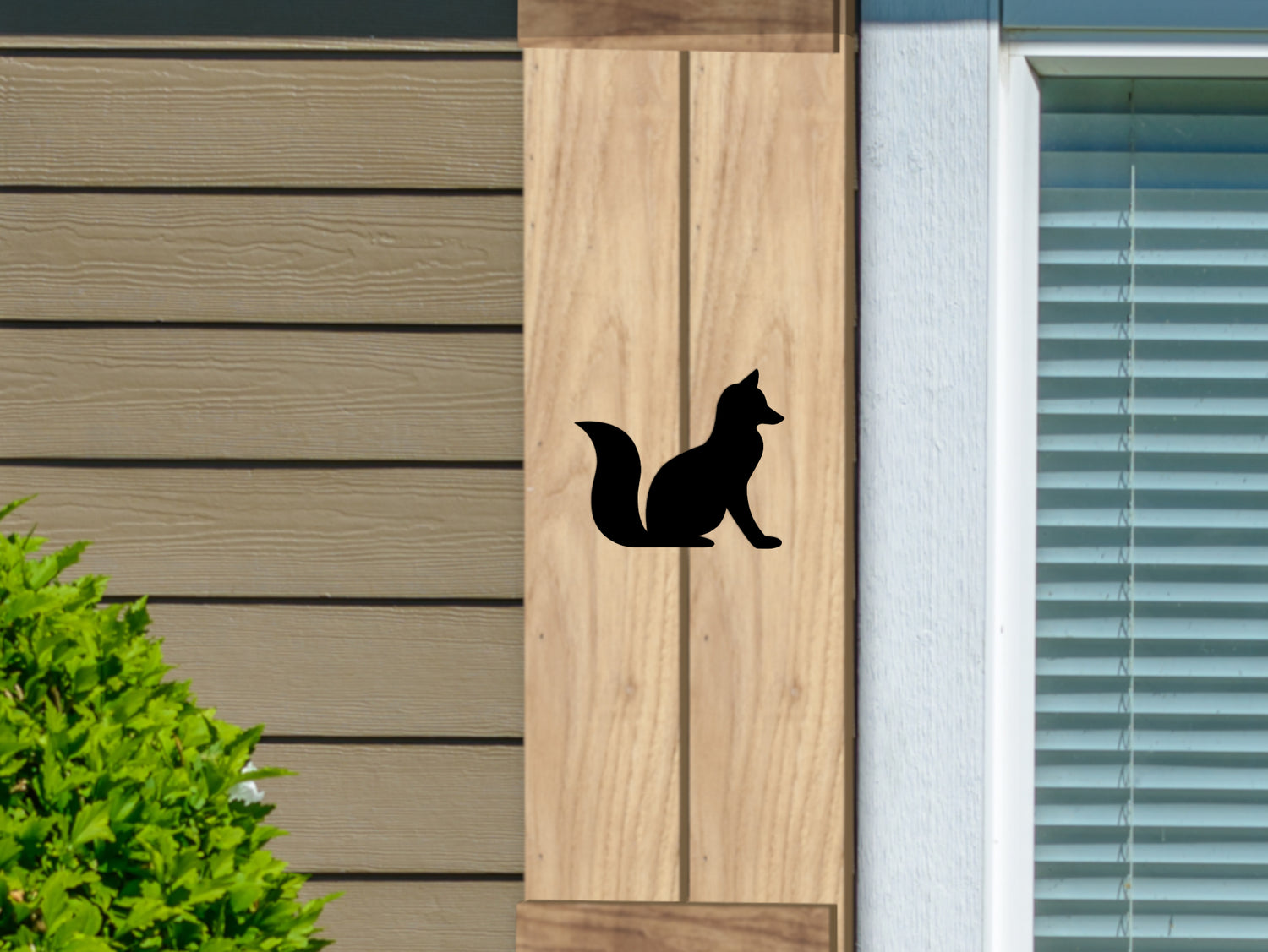 Wooden Window Shutter - Fox Design - Madison Iron and Wood