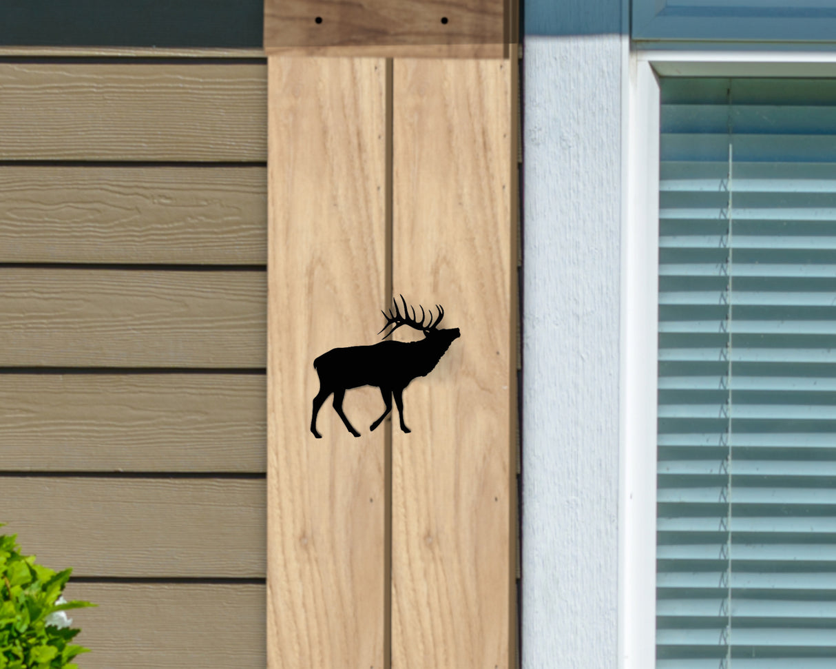 Wooden Window Shutter - Elk Design - Madison Iron and Wood