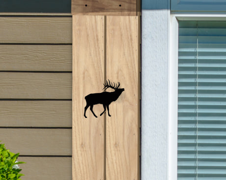 Wooden Window Shutter - Elk Design