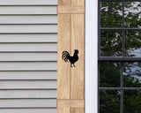 Wooden Window Shutter - Rooster Design