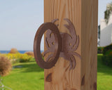 Crab Nautical Rope Ring, Light Strand Holder (3 sizes available) - Madison Iron and Wood