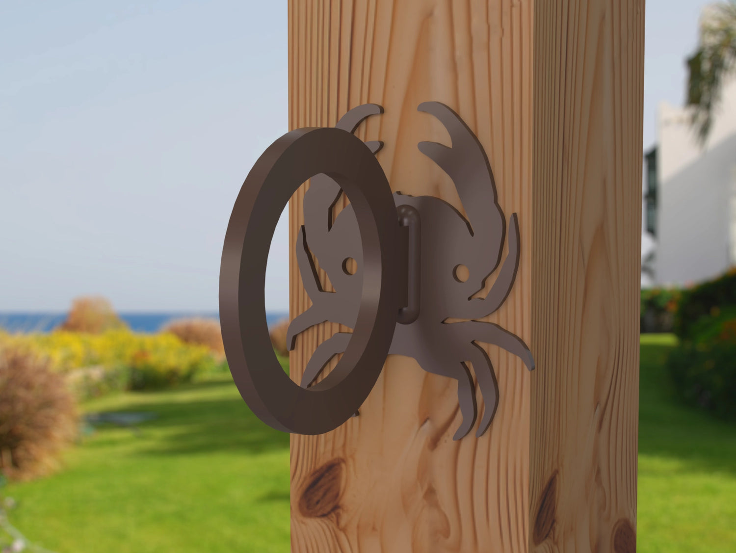 Crab Nautical Rope Ring, Light Strand Holder (3 sizes available) - Madison Iron and Wood