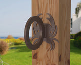 Crab Nautical Rope Ring, Light Strand Holder (3 sizes available) - Madison Iron and Wood
