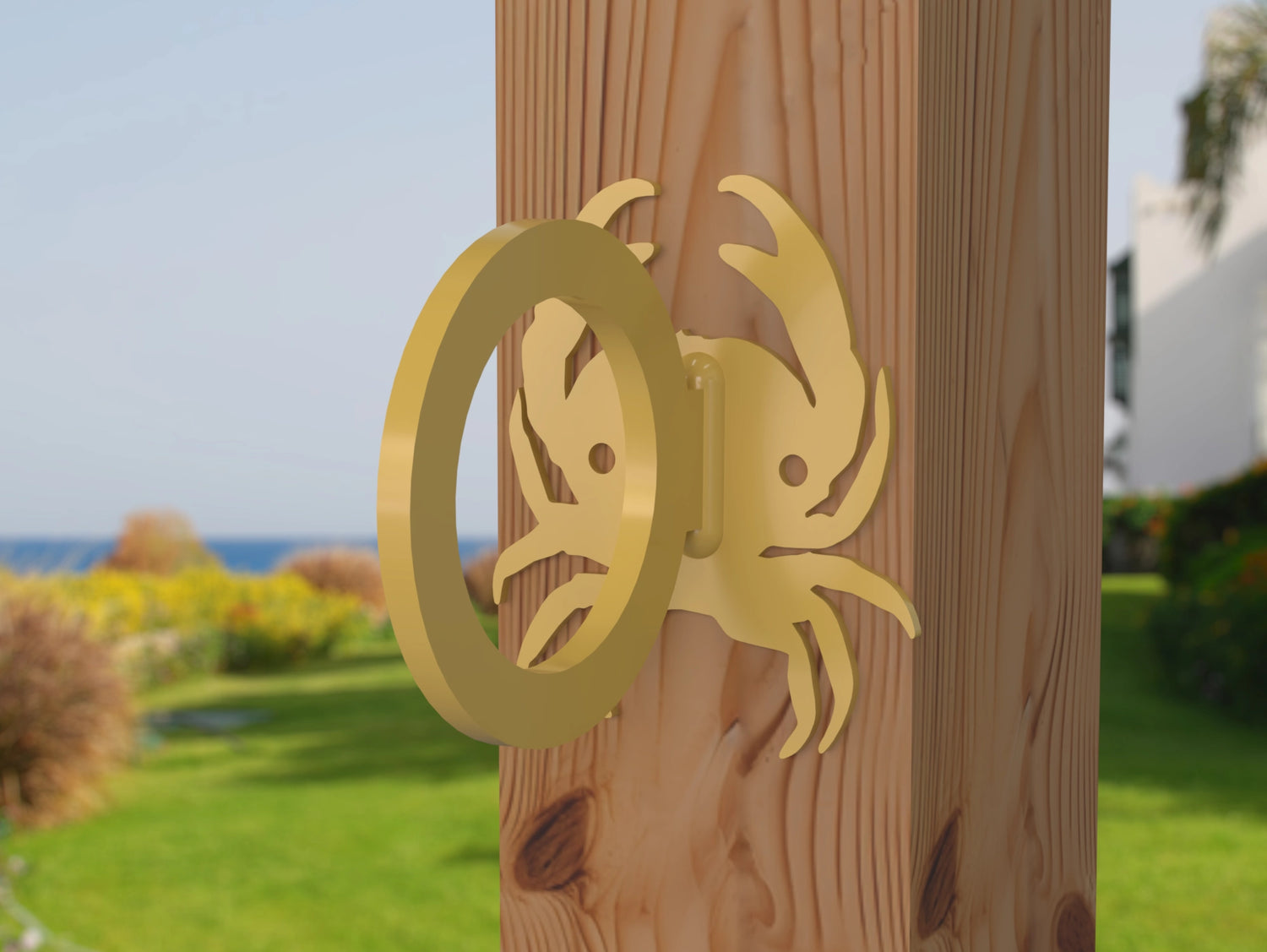 Crab Nautical Rope Ring, Light Strand Holder (3 sizes available) - Madison Iron and Wood