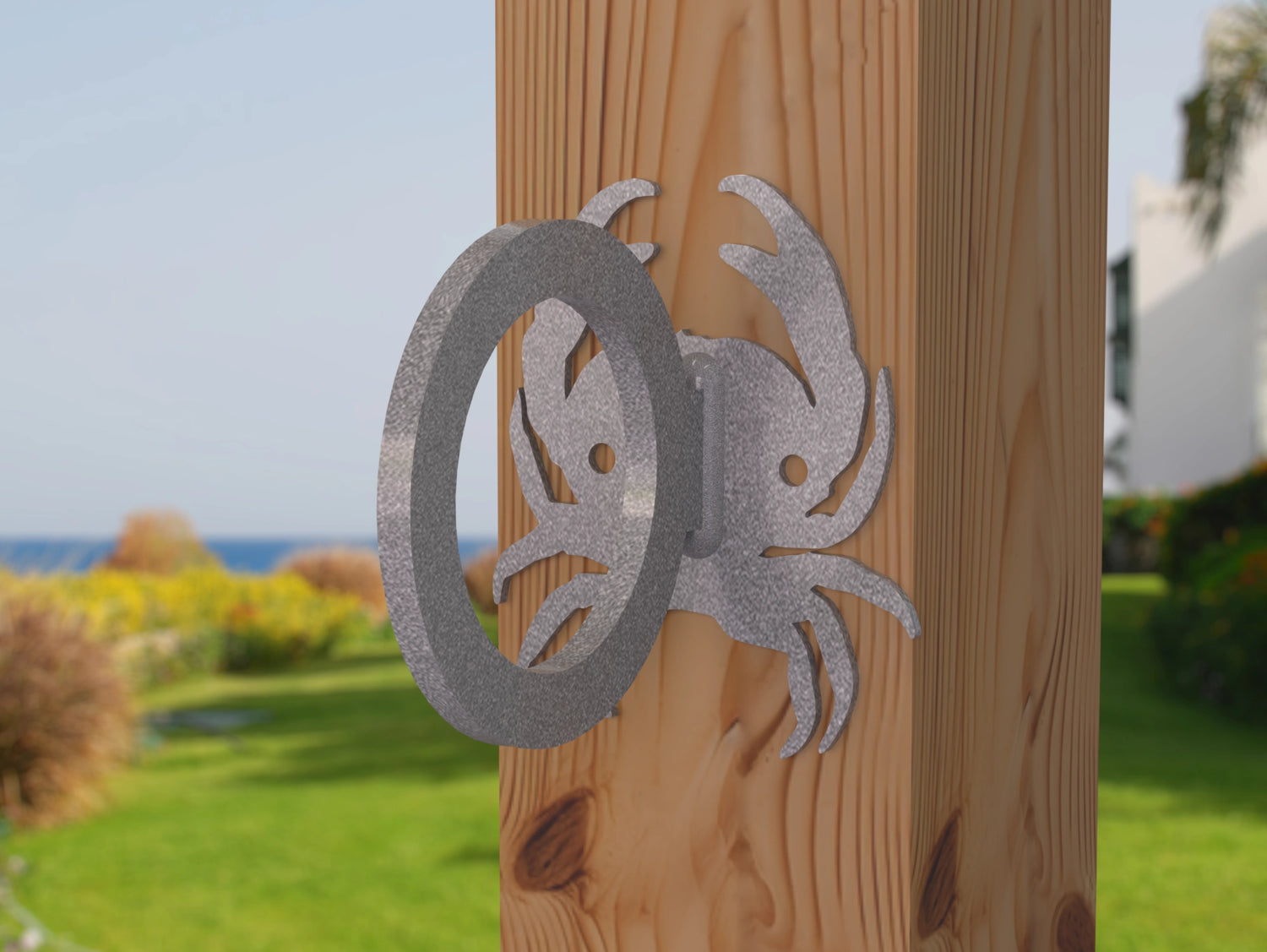 Crab Nautical Rope Ring, Light Strand Holder (3 sizes available) - Madison Iron and Wood