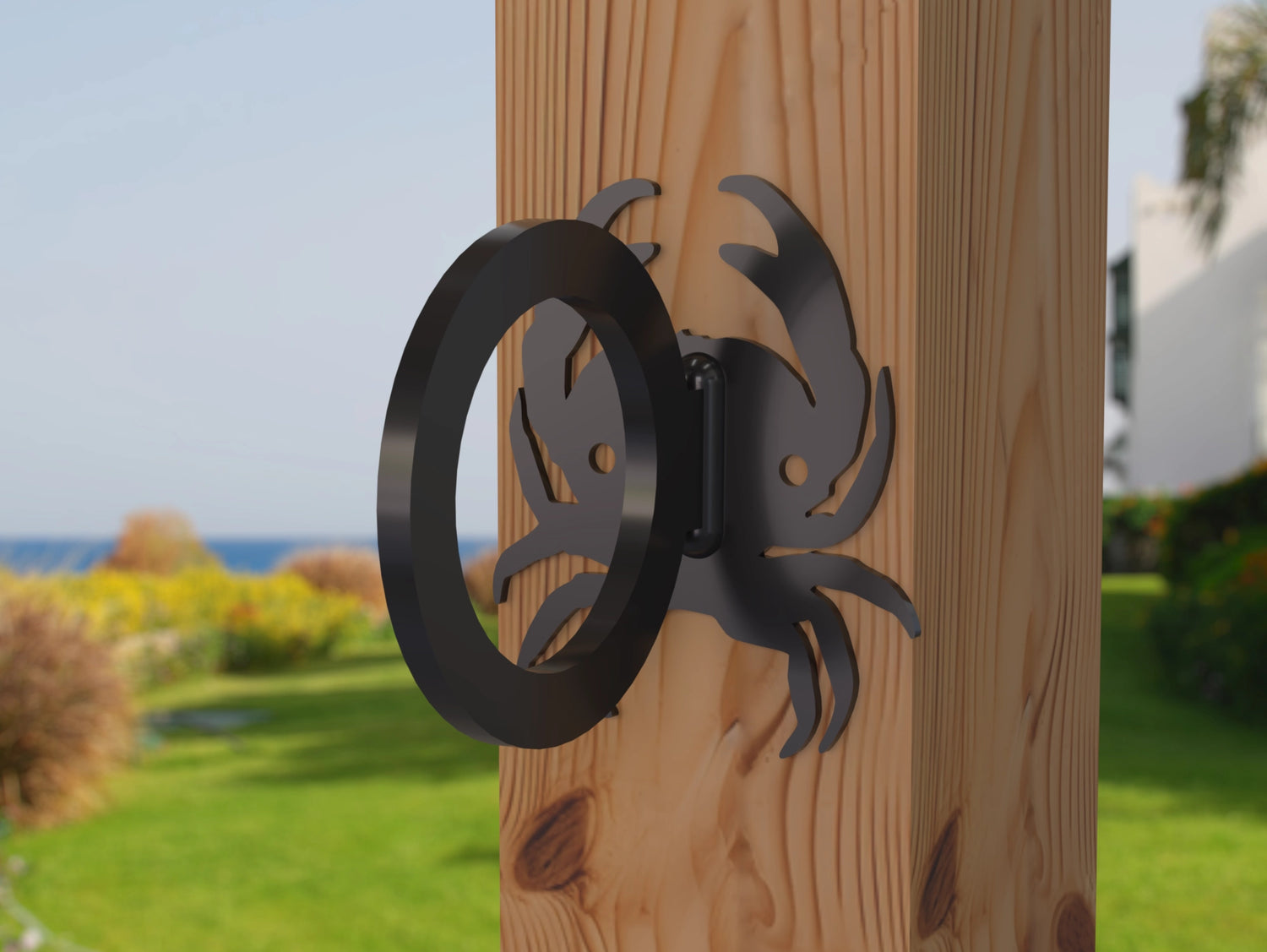 Crab Nautical Rope Ring, Light Strand Holder (3 sizes available) - Madison Iron and Wood