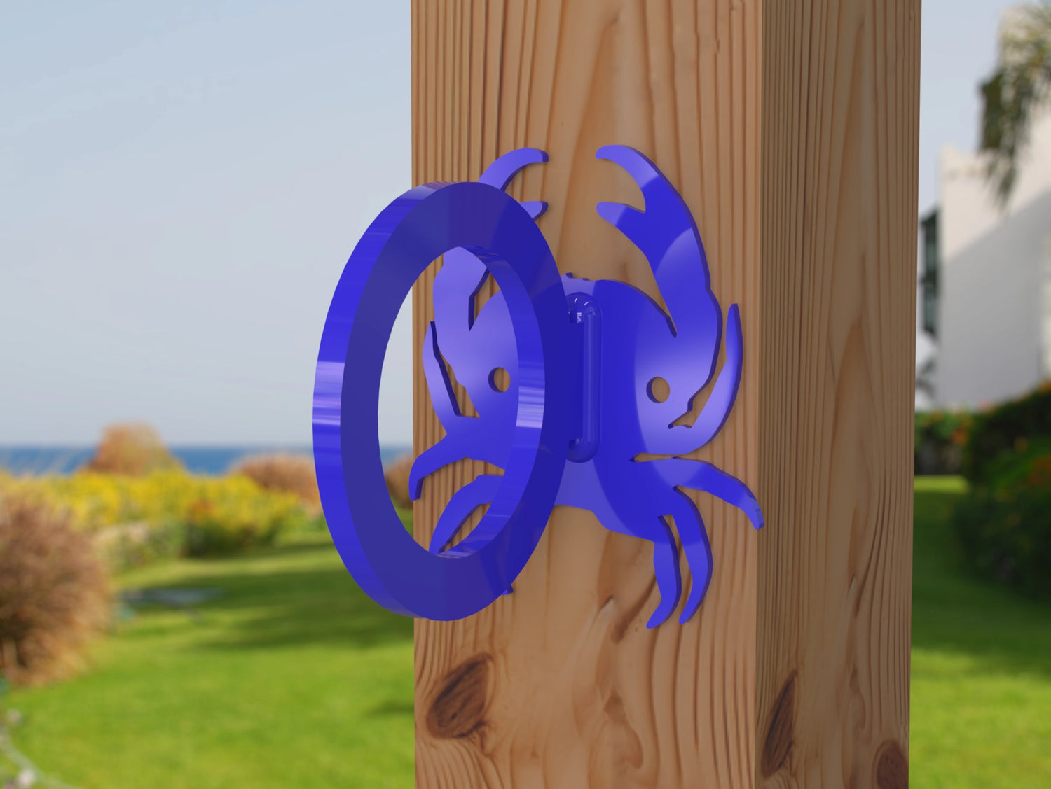 Crab Nautical Rope Ring, Light Strand Holder (3 sizes available) - Madison Iron and Wood