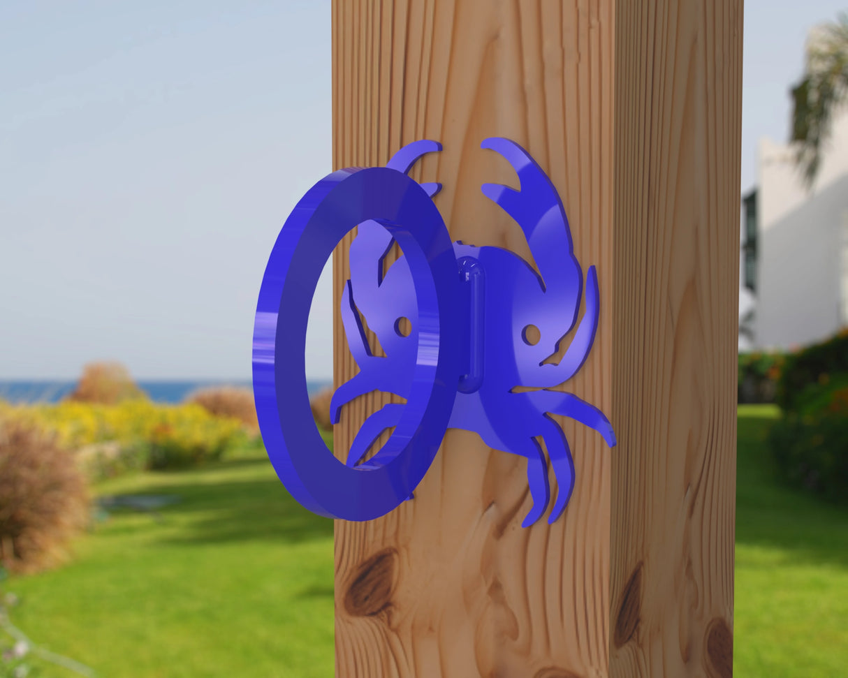 Crab Nautical Rope Ring, Light Strand Holder (3 sizes available) - Madison Iron and Wood