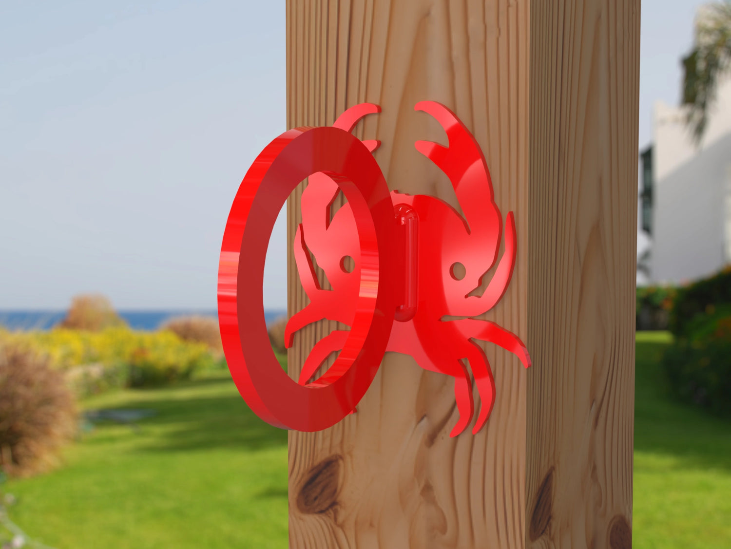 Crab Nautical Rope Ring, Light Strand Holder (3 sizes available) - Madison Iron and Wood