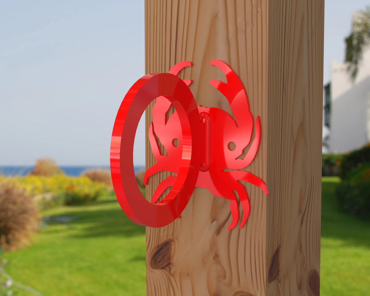 Crab Nautical Rope Ring, Light Strand Holder (3 sizes available) - Madison Iron and Wood