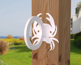 Crab Nautical Rope Ring, Light Strand Holder (3 sizes available) - Madison Iron and Wood