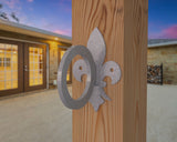 Fleur De Lis Nautical Rope Ring, String Light holder (3 sizes available) - Madison Iron and Wood