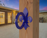 Fleur De Lis Nautical Rope Ring, String Light holder (3 sizes available) - Madison Iron and Wood