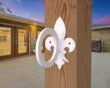 Fleur De Lis Nautical Rope Ring, String Light holder (3 sizes available) - Madison Iron and Wood