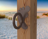 Foot Print Nautical Rope Ring, Light Strand Holder (3 sizes available) - Madison Iron and Wood