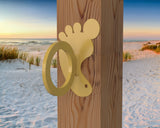 Foot Print Nautical Rope Ring, Light Strand Holder (3 sizes available) - Madison Iron and Wood