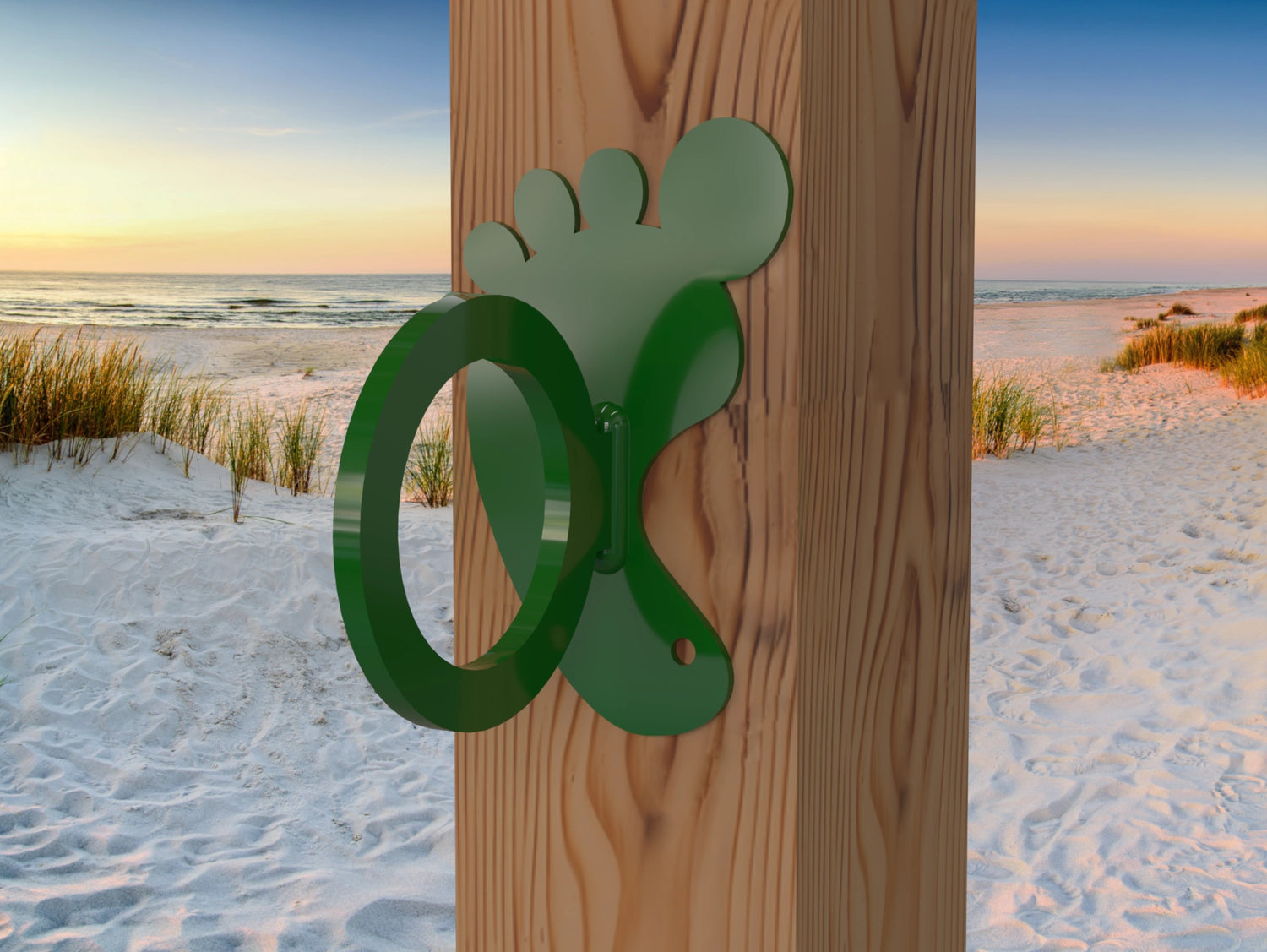 Foot Print Nautical Rope Ring, Light Strand Holder (3 sizes available) - Madison Iron and Wood