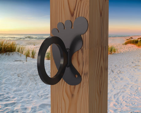 Foot Print Nautical Rope Ring, Light Strand Holder (3 sizes available) - Madison Iron and Wood