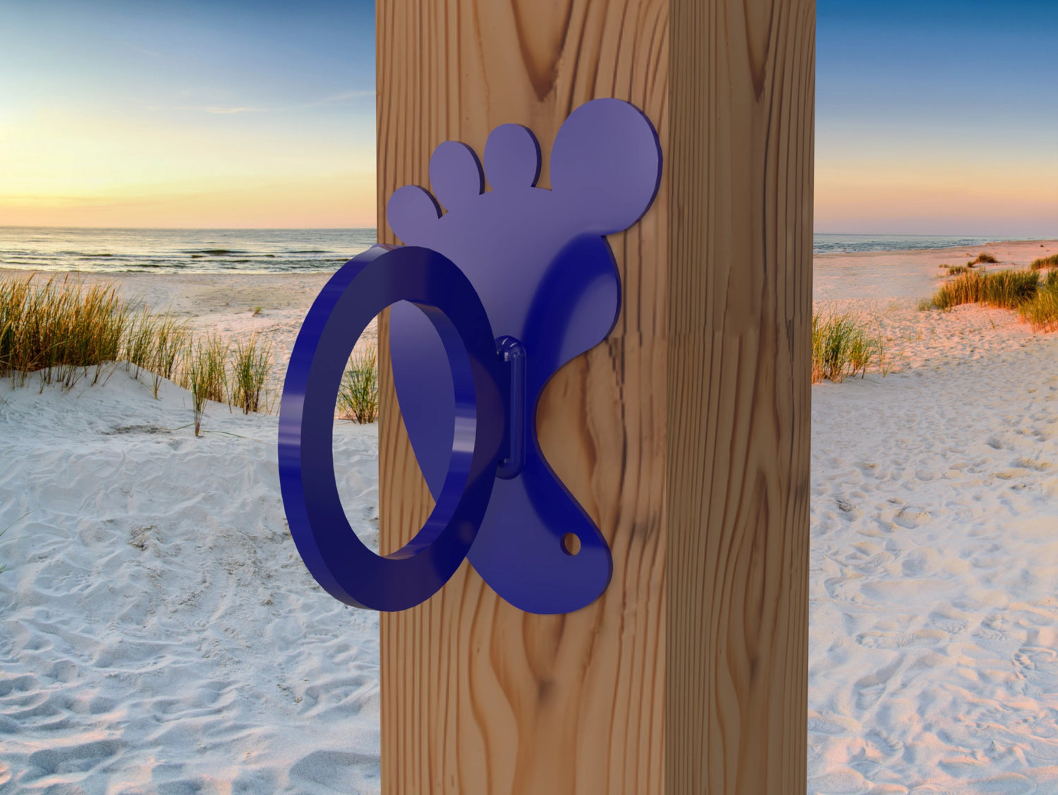 Foot Print Nautical Rope Ring, Light Strand Holder (3 sizes available) - Madison Iron and Wood