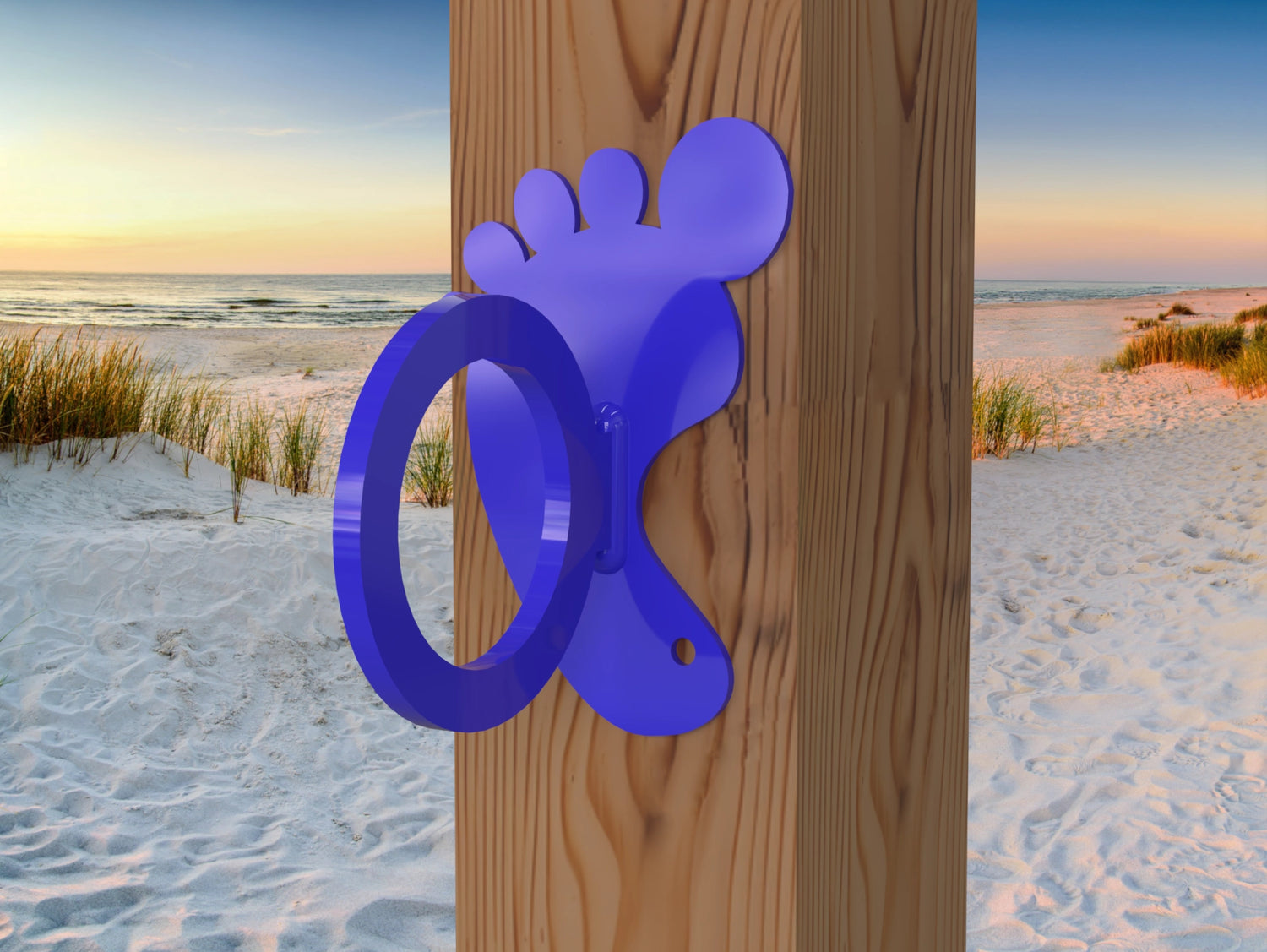Foot Print Nautical Rope Ring, Light Strand Holder (3 sizes available) - Madison Iron and Wood