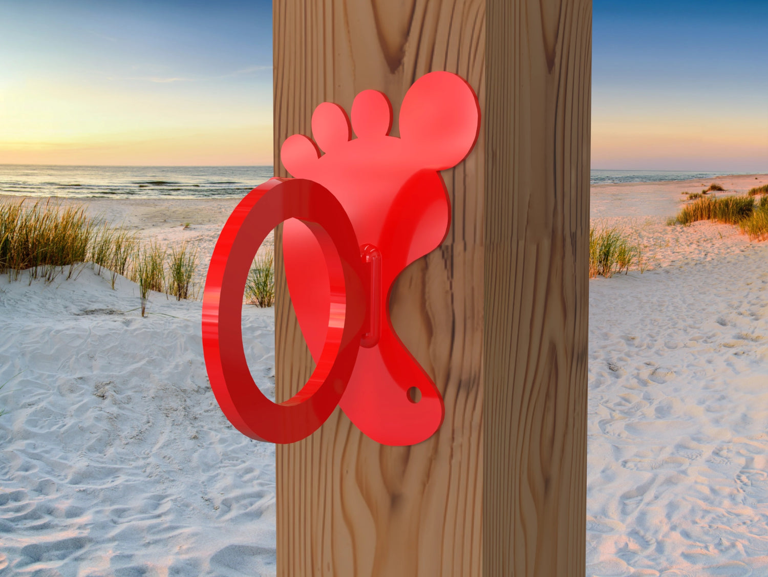 Foot Print Nautical Rope Ring, Light Strand Holder (3 sizes available) - Madison Iron and Wood
