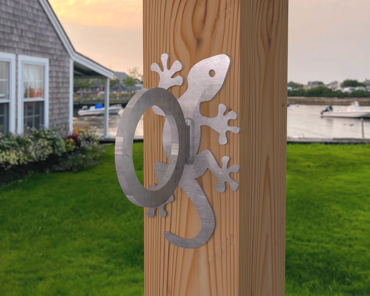 Gecko Nautical Rope Ring, Light Strand Holder (3 sizes available) - Madison Iron and Wood