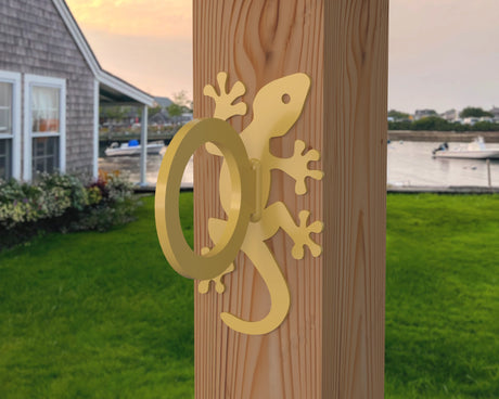 Gecko Nautical Rope Ring, Light Strand Holder (3 sizes available) - Madison Iron and Wood