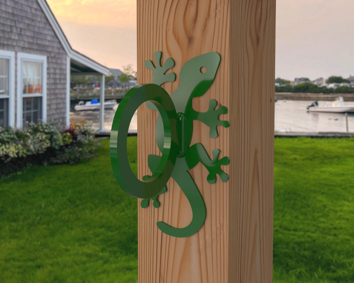 Gecko Nautical Rope Ring, Light Strand Holder (3 sizes available) - Madison Iron and Wood