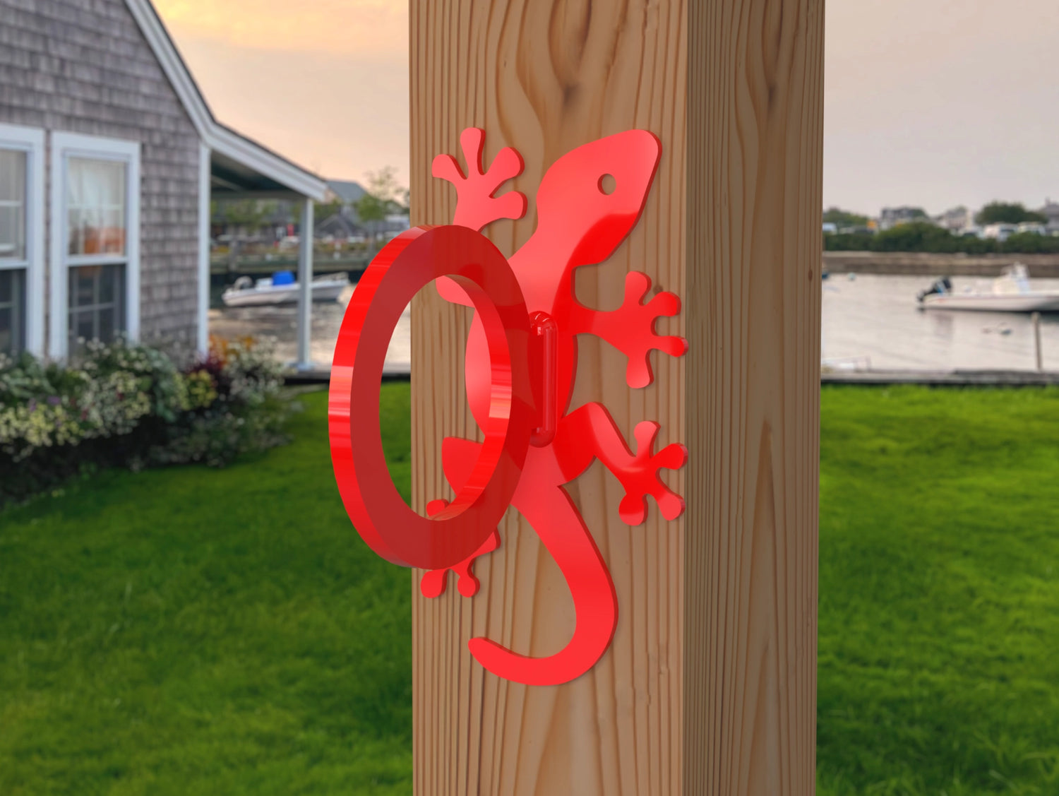 Gecko Nautical Rope Ring, Light Strand Holder (3 sizes available) - Madison Iron and Wood