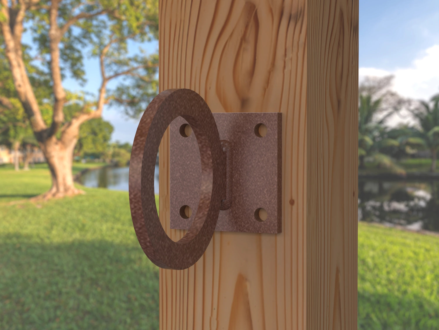 Heavy Duty Nautical Rope Ring, Light Strand Holder, Fence Rings (3 sizes available) - Madison Iron and Wood