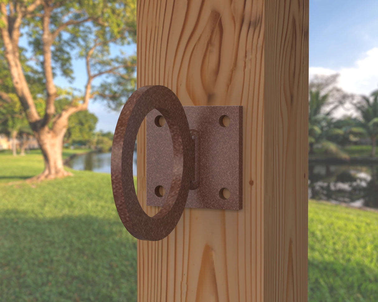 Heavy Duty Nautical Rope Ring, Light Strand Holder, Fence Rings (3 sizes available) - Madison Iron and Wood
