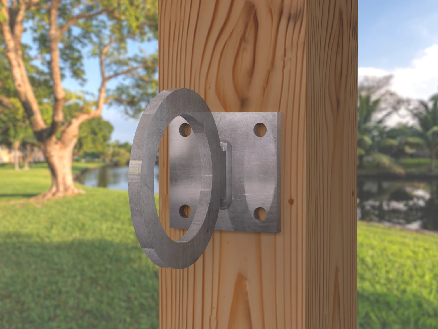 Heavy Duty Nautical Rope Ring, Light Strand Holder, Fence Rings (3 sizes available) - Madison Iron and Wood
