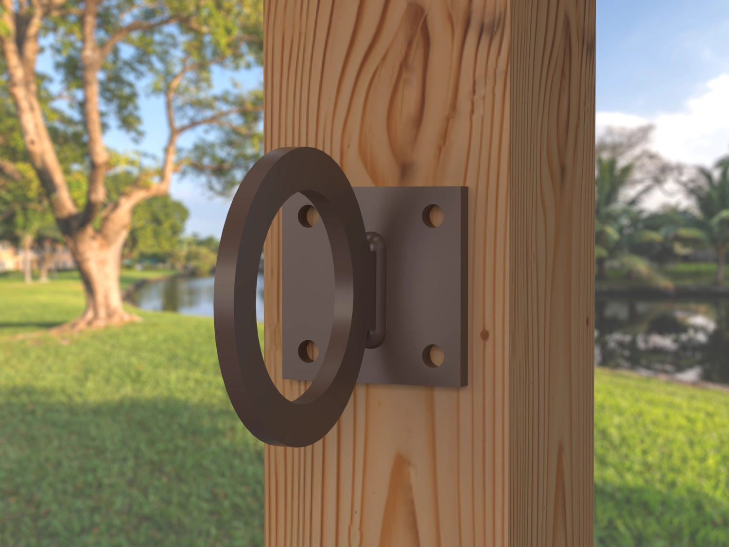 Heavy Duty Nautical Rope Ring, Light Strand Holder, Fence Rings (3 sizes available) - Madison Iron and Wood