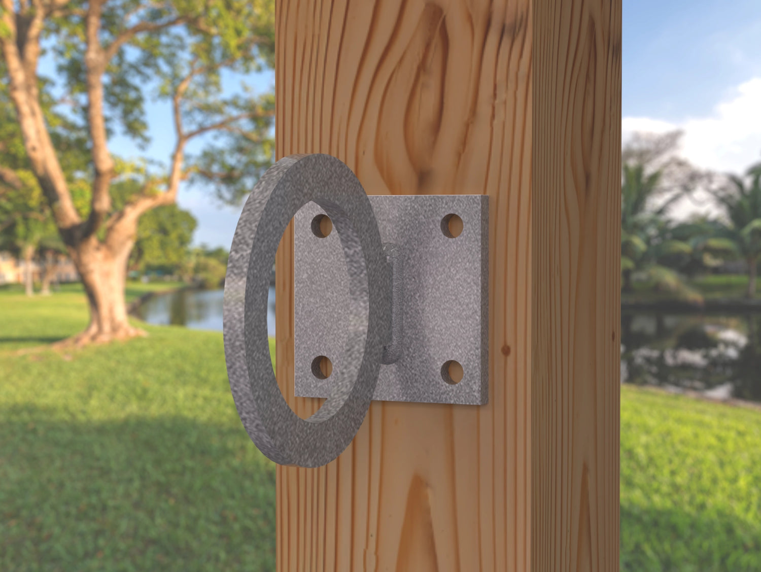 Heavy Duty Nautical Rope Ring, Light Strand Holder, Fence Rings (3 sizes available) - Madison Iron and Wood