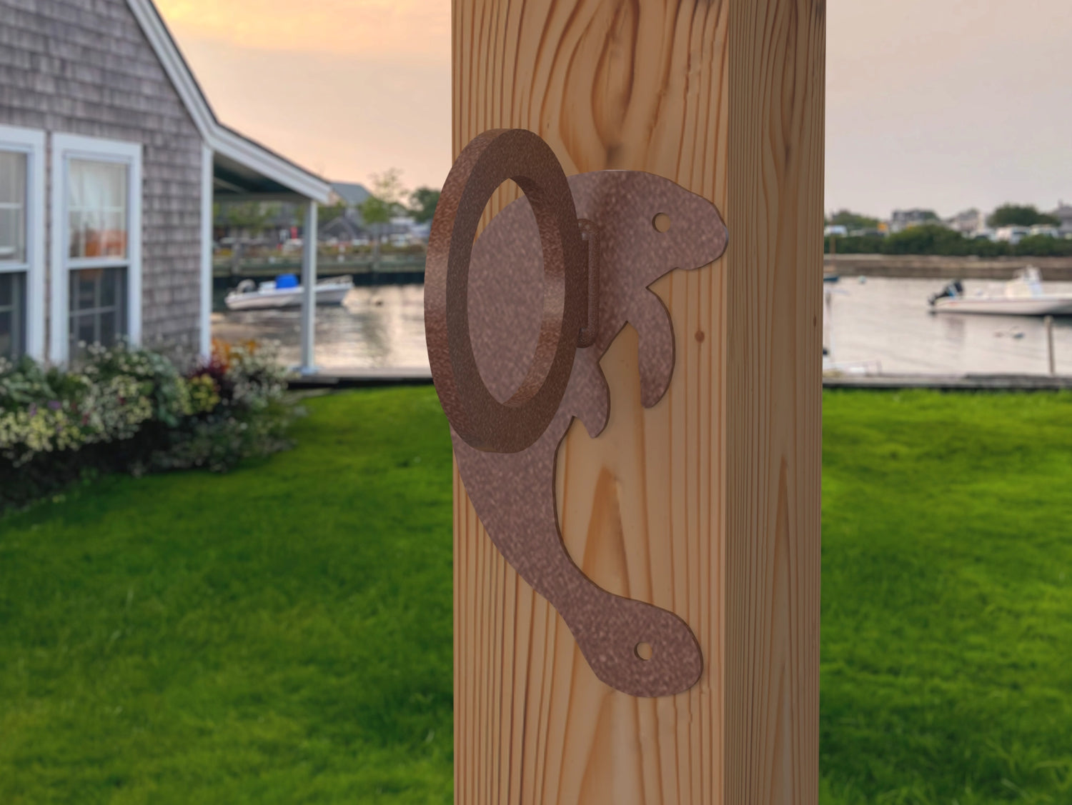 Manatee Nautical Rope Ring, Light Strand Holder (3 sizes available) - Madison Iron and Wood